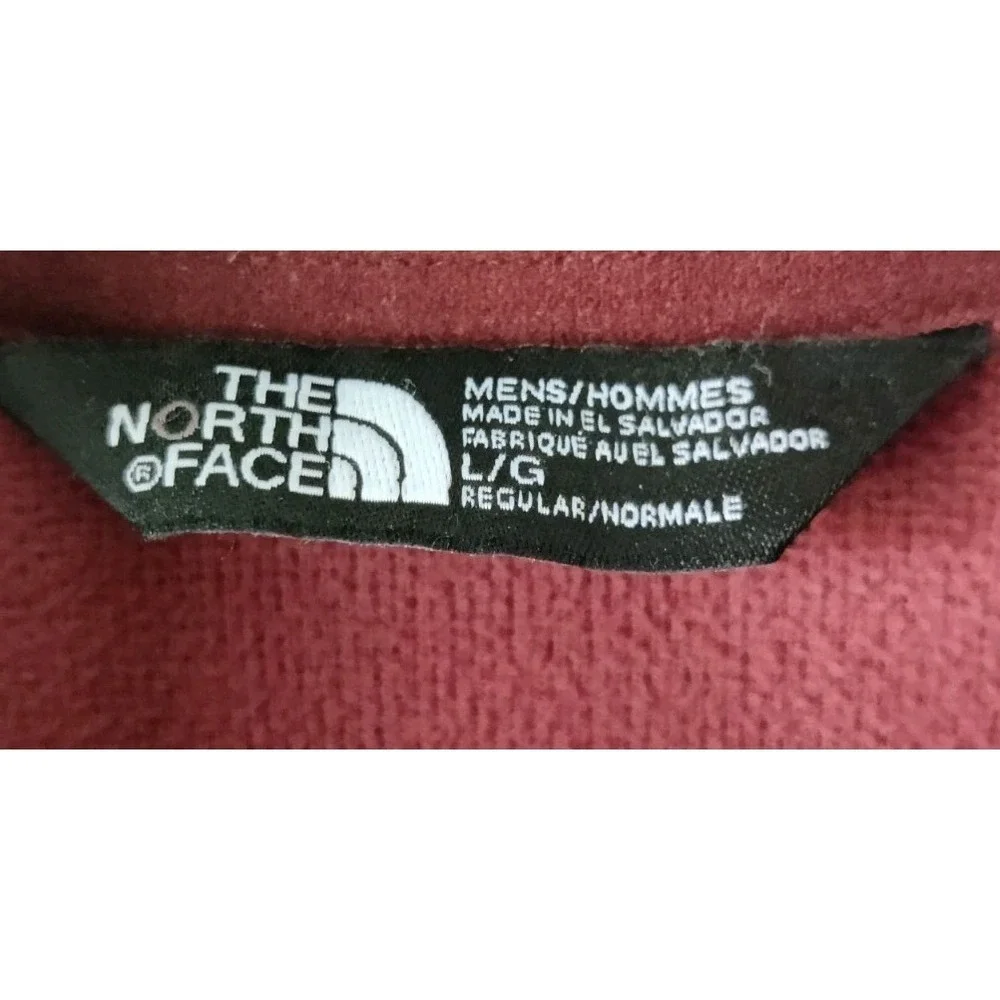The North‎ Face Canyonlands Full-Zip Fleece Jacket Maroon Poly Blend Size Large